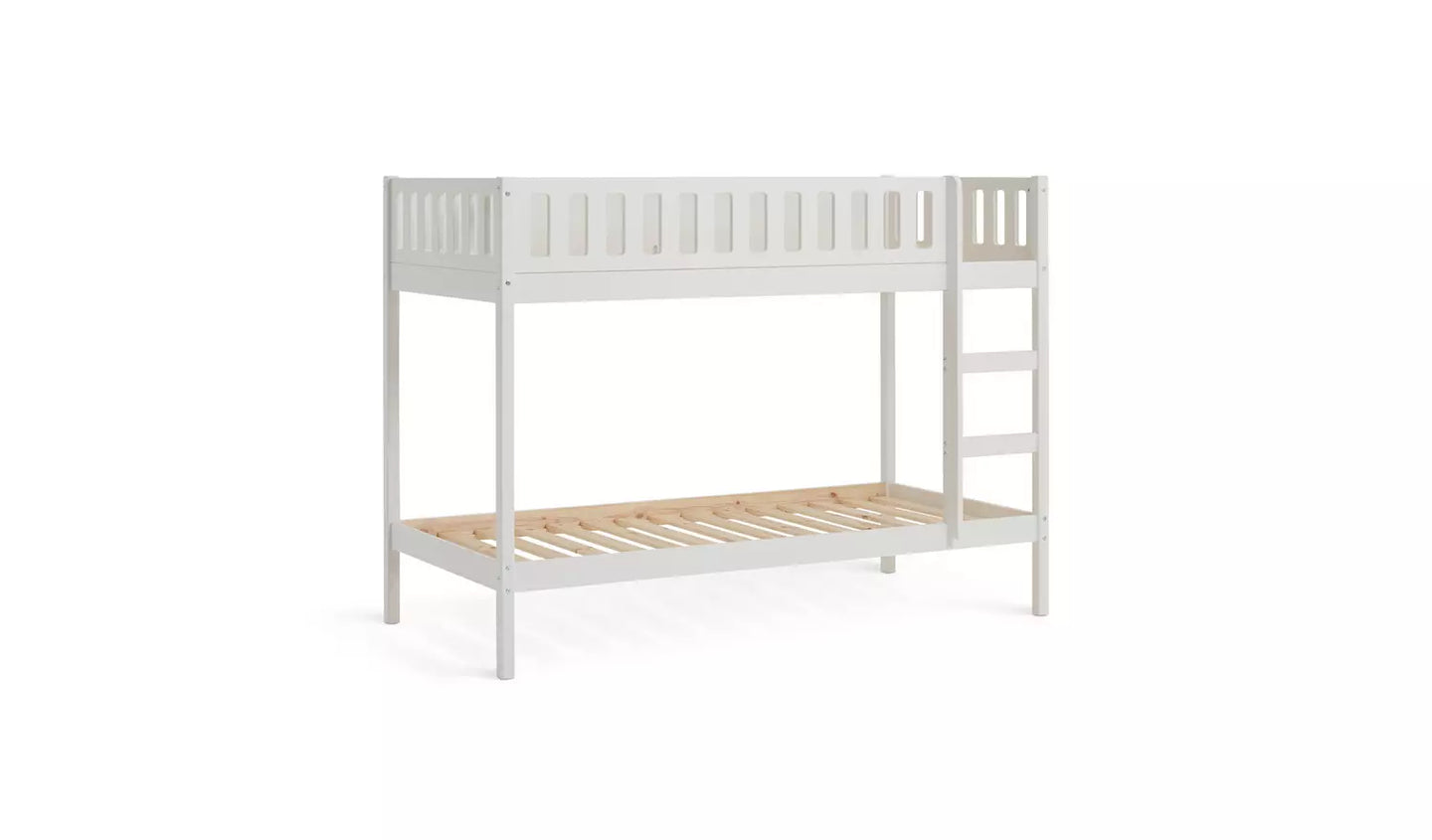 Habitat Ronnie Bunk Bed Frame - White - with MATTRESS